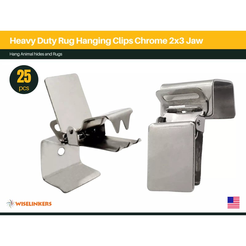 Wise Linkers RUG CLIPS HEAVY DUTY (25 Pcs) HANGING CLIP/RUG