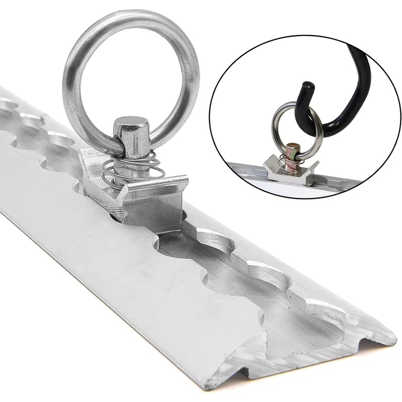 XFLYP 6PCS Lashing Rings for Lashing Rails, Single End Fitting
