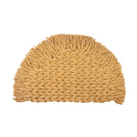 Entryways Sun Half Round Handmade, Hand-Stenciled, All-Natural Coconut Fiber Coir Doormat, 18" x 30" x 1"