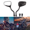 Black 8mm/10mm Motorcycle Skull Skeleton Rearview Side Mirrors For Scooter