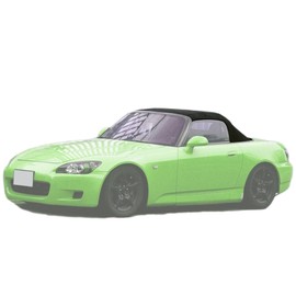 KUAFU Convertible Soft Top Compatible with 2000-2001 Honda S2000 Black Sailcloth Vinyl w/Glass Window