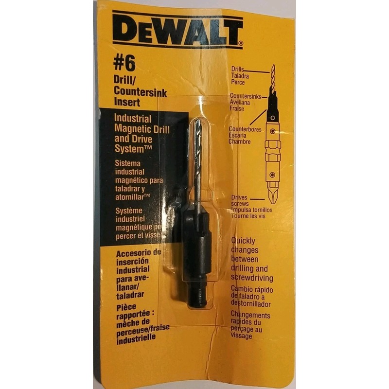 DEWALT 3pc DEWALT #6-#8-#10 DRILL COUNTERSINK INSERT REPLACEMENT FOR" INDUSTRIAL...