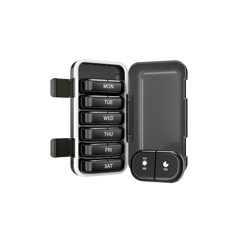 Joinice Weekly Pill Organizer 2 Times a Day with AM