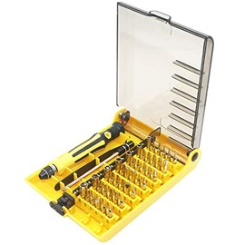 Juego de destornilladores 45 en 1, mini destornillador de precisión con funda, kit de destornillador magnético multifunción con puntas reemplazables para teléfono celular, computadora, portátil, reloj, gafas, consola de juegos
