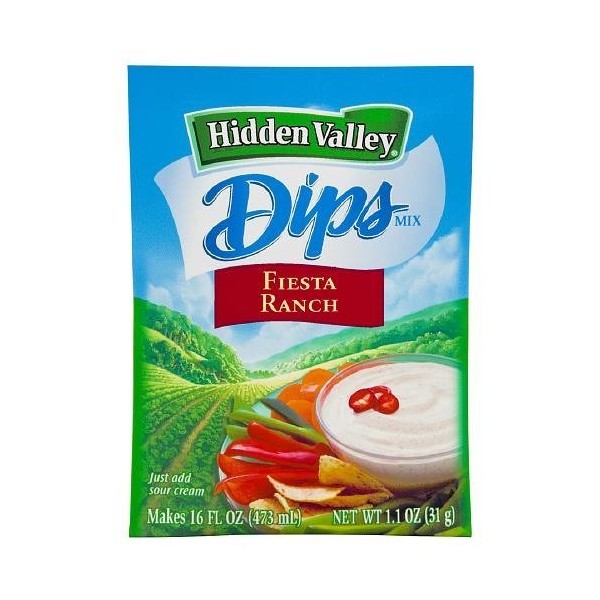Hidden Valley Dip Mix, Fiesta ranch 1.1 oz (Pack of 3)