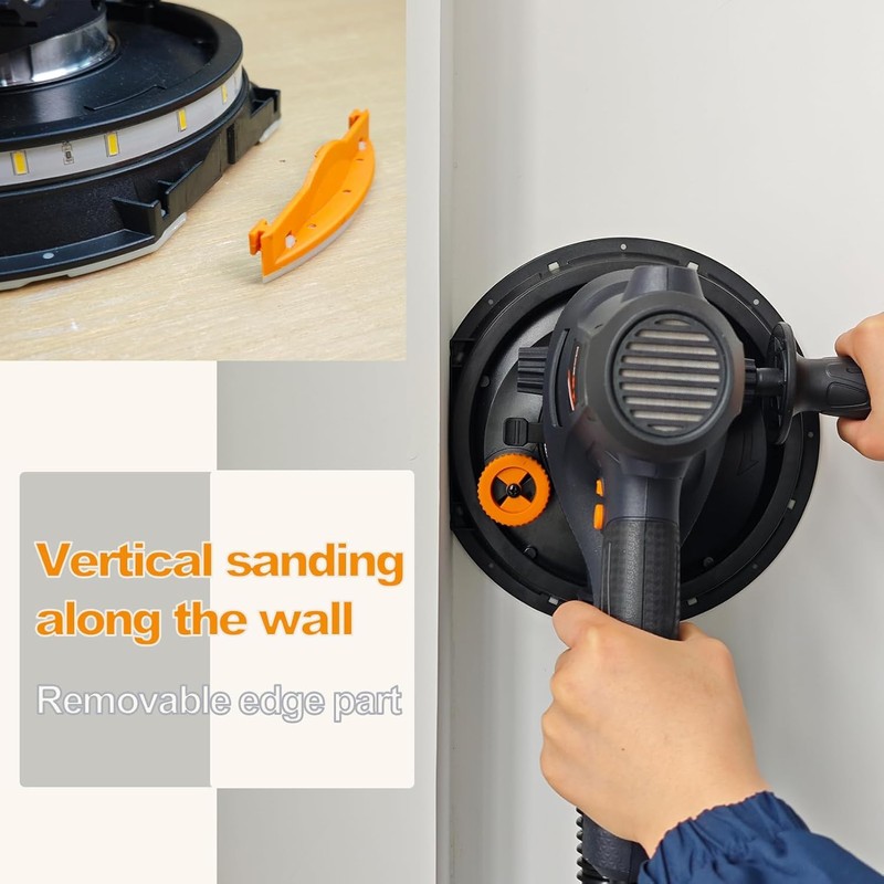 MAXXT Handheld Drywall Sander 810W, Electric Sander for Walls,Rough and