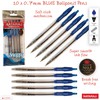NATARAJ Snappy Ballpoint Pens, Retractable, BLUE, 0.7mm Fine Point, Pack