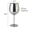 PG Set of 4 Stainless Steel Wine Glass - 18.5oz