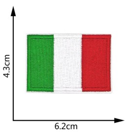 Flag of Italy Italian Flag Patch Embroidered Iron-On Italy IT European Decal Free Shipping!
