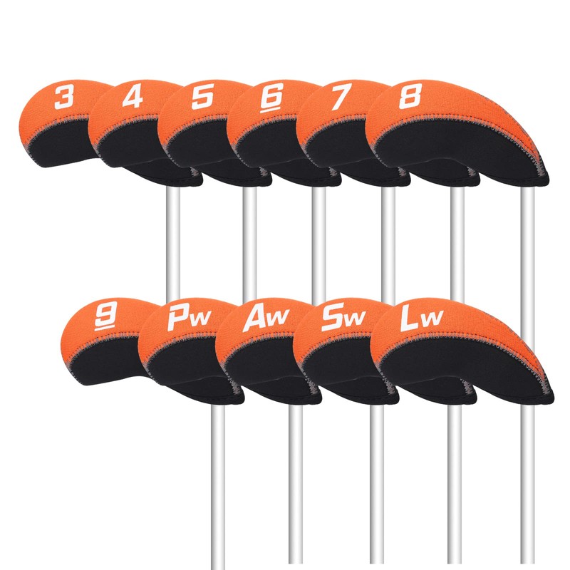 Golf Iron Cover Head Cover 11-Piece Set (3~9, P, A,