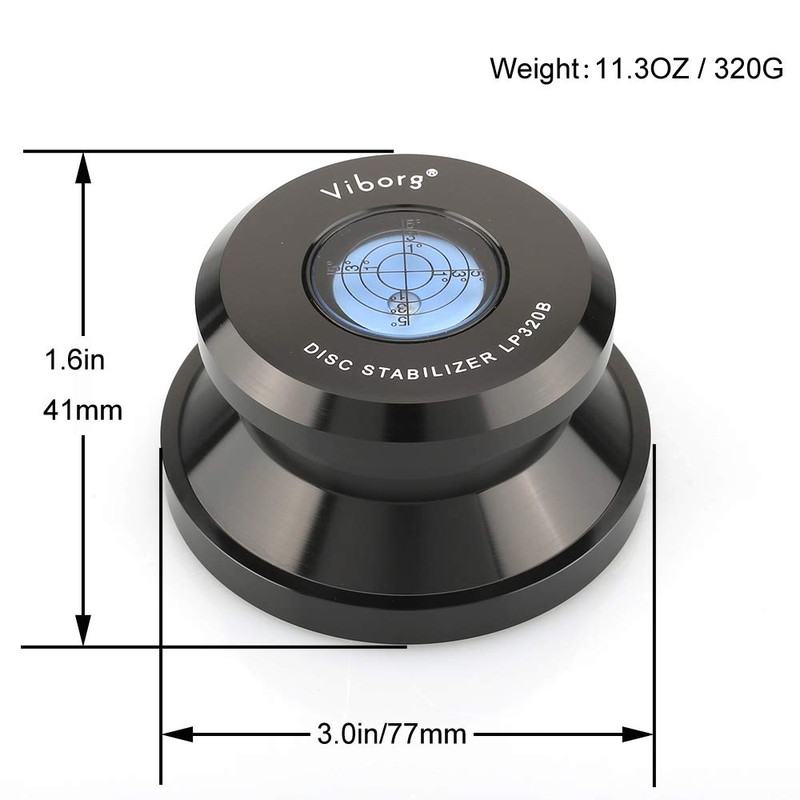 Viborg LP320B Record Weight Turntable Disc Stabilizer 77x41mm Aluminum HiFi