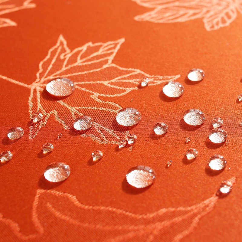 Maple Leaves Jacquard Tablecloth for Rectangle Table 152 x 213