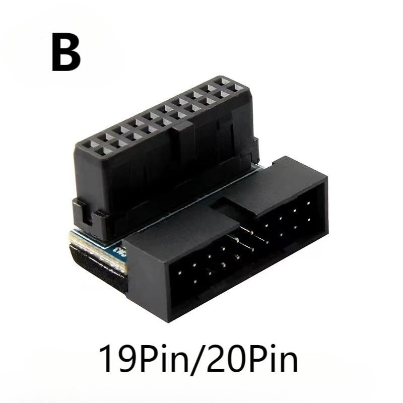 Generic USB 3.0 90 Degree Adapter, 2 Pack: 19Pin/20Pin Male