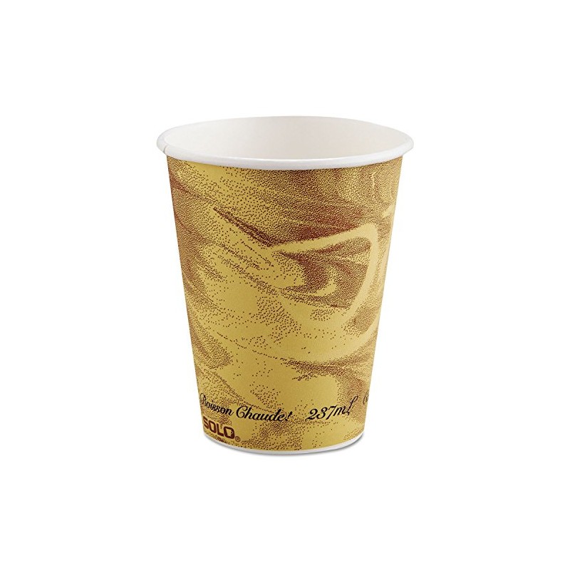 SOLO 378MS Mistique Polycoated Hot Paper Cup, 8 oz, Printed,