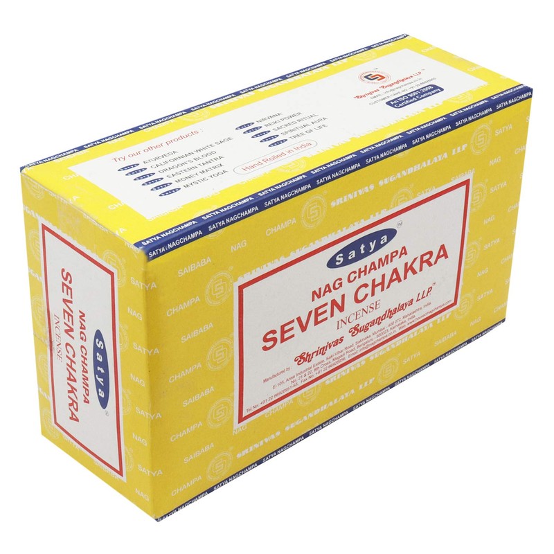 Satya Sai Baba Nag Champa Seven. Chakra Incense Sticks Agarbatti