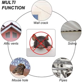 Steel Wool for Mice Control - |15FT (150G)| - Steel Wool 0000 Fill Fabric Fine Wire Wool to Keep Annoying Animals away from Holes Wall Cracks Vents