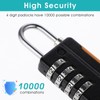 Bewudy 2 Pack Suitcase Padlocks 4 Digit Code Combination Padlocks,