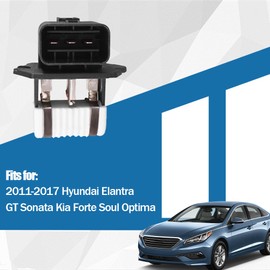Engine Cooling Fan Resistor Fits for 2011-2017 Hyundai Elantra GT Sonata Kia Forte Soul Optima Replaces 25385-07550 25385-A6000 2538507550 25385A6000