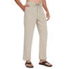 Tallemon Mens Casual Linen Pants 35" Tall Summer Beach Slacks