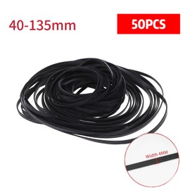 Recorder Rubber Belt, Cassette Recorder, Repair, Set of 50, Diameter α, 1.0 - 3.4 inches (25.5 - 86 mm), Maintenance, Mix, Flat Cassette Tape, Machine, Rubber Belt, Rubber Belt, Radio Cassette