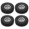 4pcs 55mm Front Rear Rubber Tires and 24 Hole Wheel