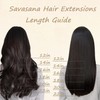 Savasana Clip in Hair Extensions Real Human Hair Dark Brown
