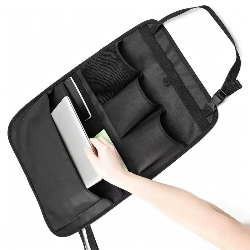 Car Seat Back Organizer with Compartment (Black)
