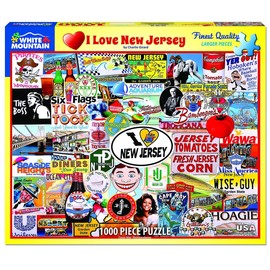 White Mountain Puzzles I Love New Jersey, 1000 Piece Jigsaw Puzzle