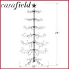 Casafield Ornament Display Stand - 6' Black Wrought Iron Christmas