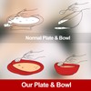 4 Pcs Adaptive Spill Proof Scoop Plates and Bowls with