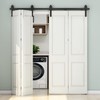 CCJH 6FT/72'' Bi-Folding Barn Door Hardware Sliding Track kit Heavy