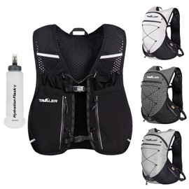 Tavaler Running Vest for Men and Women, 5L, Adjustable Running Vest with Water Bottle, 500 ml, Running Backpack, Ultralight & Breathable, Hydration Vest Running for Running, Cycling, Marathon