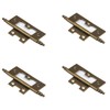 Leliafleury 4Pcs Flush Door Hinges 2 Inch Cabinet Mute Hinges