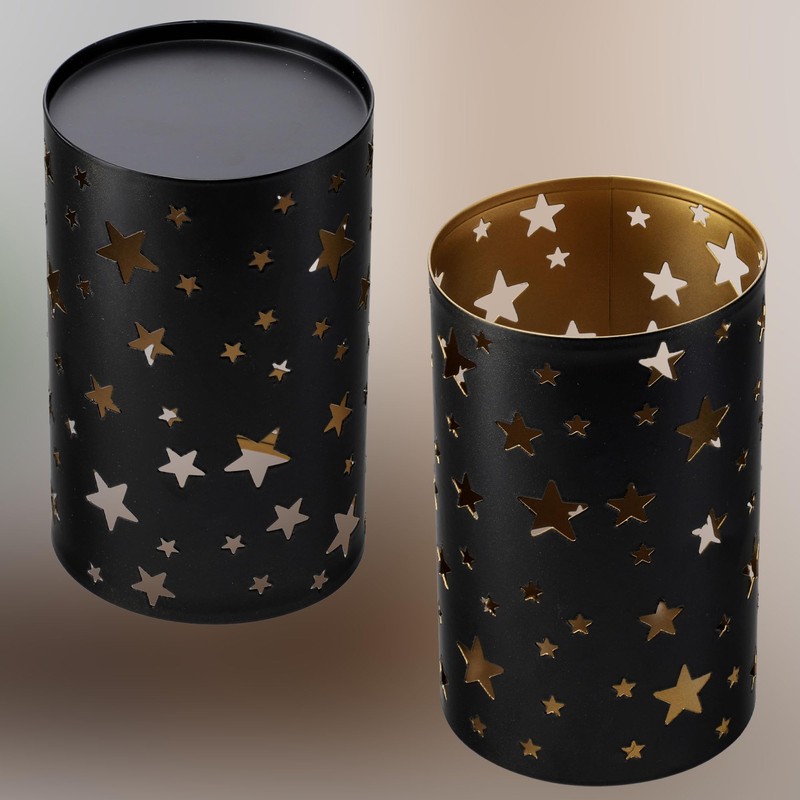 KOTARBAU® Lantern Stars Metal Black Diameter 9 cm Height 15