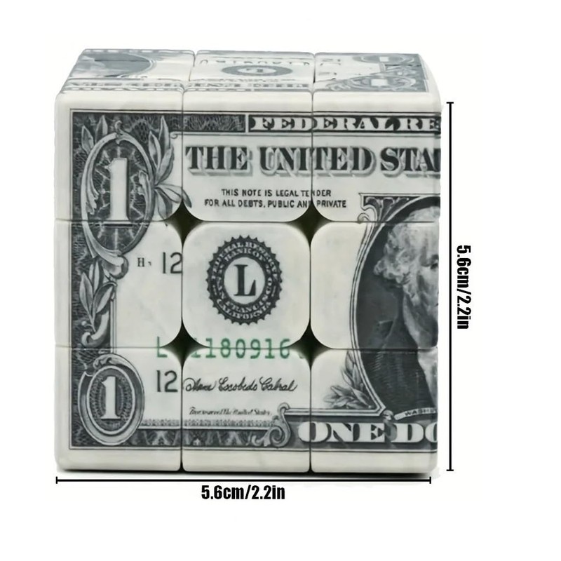 Dollar Bill Speed Cube 3x3 Gift – Unique US Currency