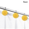 Sunlit Decorative Floral Shower Curtain Hooks, Dahlia Pinnata Flower Shower