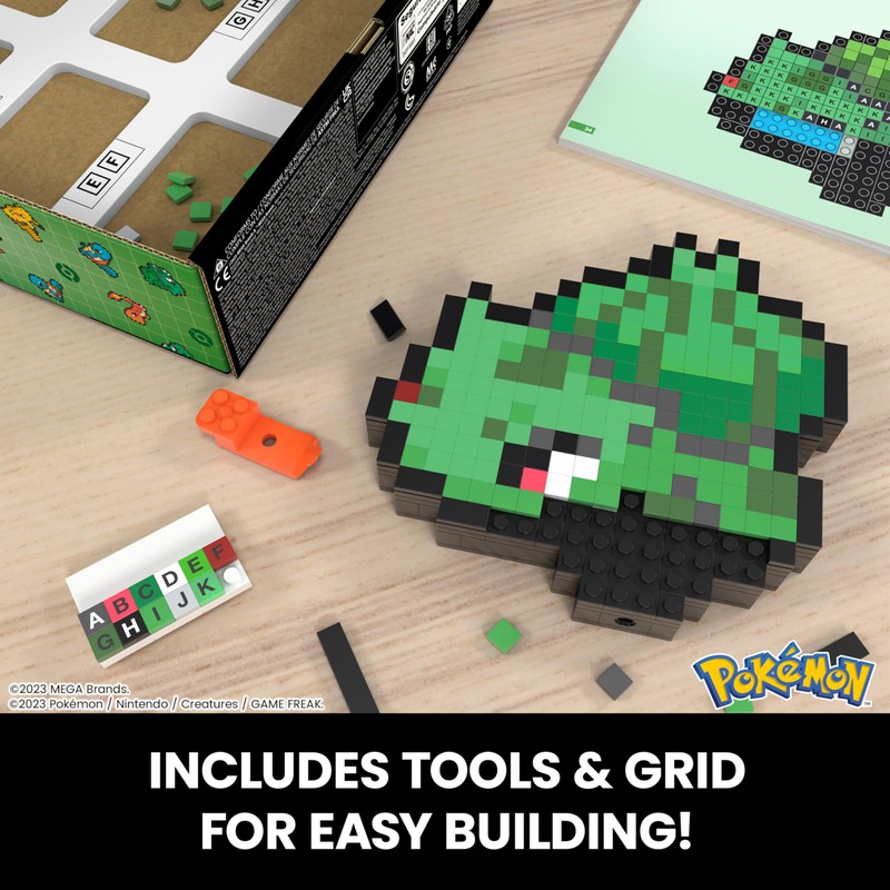 MEGA Pokémon Juguete de Construcción Bulbasaur Píxel para niños de