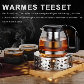 Voarge Tea Warmer for Teapot, Stainless Steel Tea Warmer with Tea Light Holder Tea Base Heat Resistant Teapots Suitable for All Teapots and Tea Sets Coffee