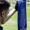 aztex Tri-Fold Golf Towel with Carabiner Clip, Cotton Velour, 590gsm,