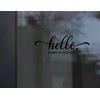 ZLKAPT Hello, No Soliciting Front Door Vinyl Decal -3.5X10" Polite