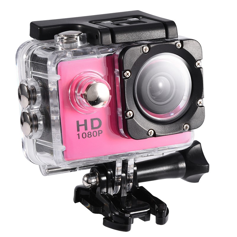 Waterproof Outdoor Cycling Sports Mini DV Action Camera Camcorder (Pink)