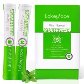 Mouthwash, 30 Packets Travel Mouth Wash for Adults, Alcohol Free, Mini Mouthwash for Travel Essential, TSA Approved Mouthwashs Bulk Pocket Size On The Go,Mint,11ml/0.37FL.OZ Each