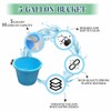 Set of 2- Blue Plastic Builders Bucket 3 Gallon 14