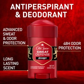 Old Spice Sweat Defense Antiperspirant & Deodorant for Men, 24/7 Ultimate Sweat Protection, Long Lasting Scent, Soft Solid, Swagger with Cedarwood Scent, 2.6 oz