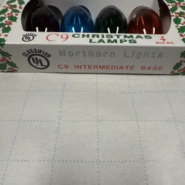 J. Hofert Co. J Hofert Northern Lights C9 Twinkling Christmas Lamps Outdoor 4 Pack Multicolor