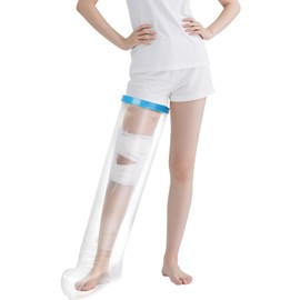 Funda impermeable para ducha, Vendaje de Ducha Hermético, Manguitos Reutilizables para Manos y Piernas de Adultos, Cubierta Hermética Para Mantener Seco Al Ducharse (Pierna Entera Adulto)