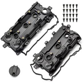 Ynovvo Engine Valve Covers Left & Right with Gaskets & Bolts for Nissan Maxima 09-14 16-17, Murano 15-17, Altima 15-18, Pathfinder 15-16, for Infiniti QX60 15-16 3.5L Replace 13264-9N00A 13264-9N00B