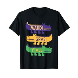 New Orleans Mardi Gras Yall Festival Costume Kids Alligators T-Shirt