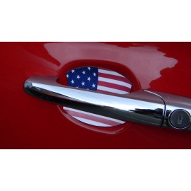 Cupeez US FLAG AUTO ACCESSORY DOOR HANDLE PAINT SCRATCH COVER GUARD FIT ALL 4PK NEW USA