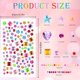 1200PCS Gem Stickers,Rhinestones for Crafting,Rhinestone Stickers Self Adhesive,Scrapbook Supplies,Craft Supplies for Kids